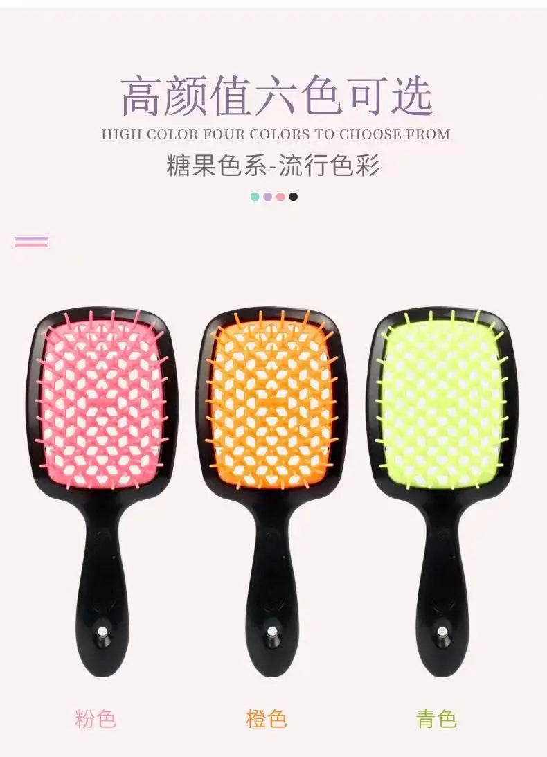 1 piece anti-static tangled hair comb hair massage brush hollow out curly hair brush hair salonhair salon tools