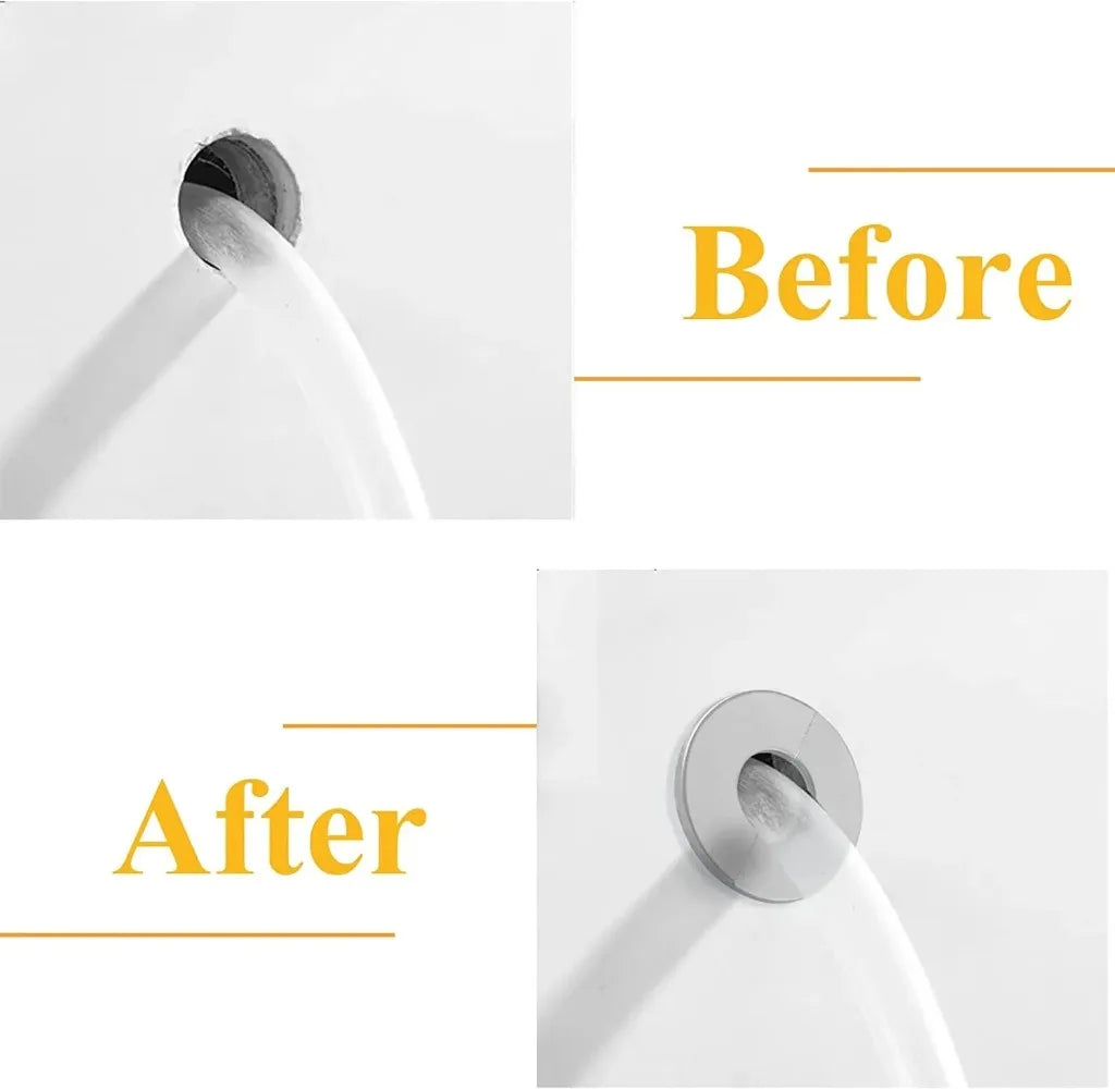 1PC Self-Adhesive Stainless Steel Faucet Decorative Cover Shower Chrome Finish Water Pipe Wall Covers Bathroom Accessories