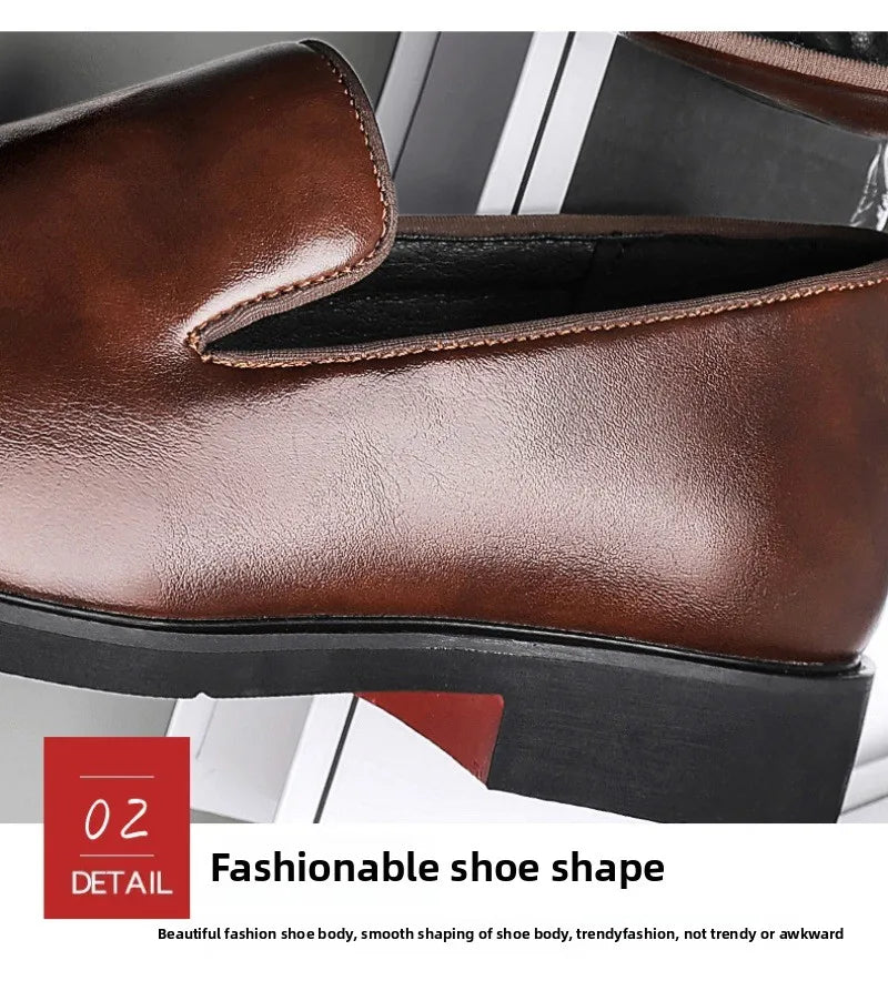Men Shoes Classics Red Sole Leather Shoes Italian Brand Casual Shoe British Business Formal Dress Shoes Men's Loafers Big Size48
