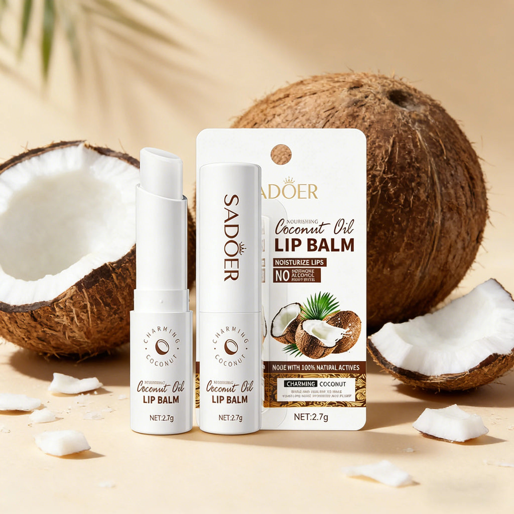 Coconut Lip Balm - Lasting Nourishment and Moisture for Men and Women - Daily Care Lip Balm