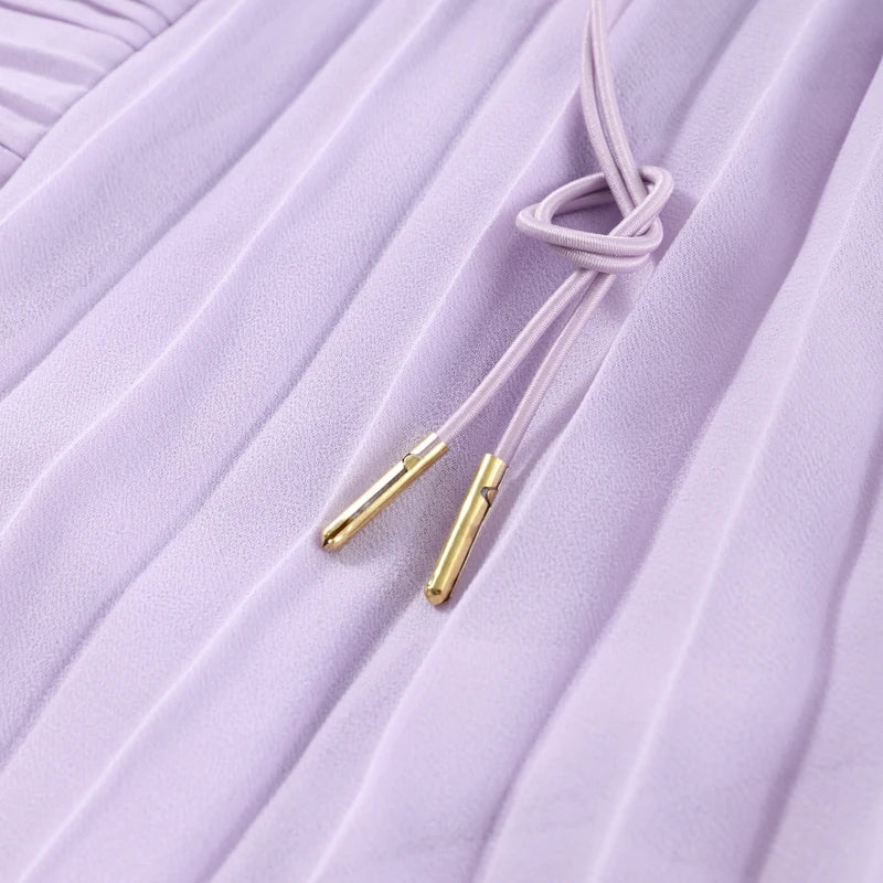Sweet Gown Neck Strap Modest Irregular Long Dress Ruffle Eye-Catching Women Designers Dresses Summer Elegant Pastel Party Date