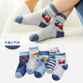 5 Pairs Of New Autumn And Winter Childrens Socks Striped Sailboat Boys Socks 4 to 8 Year Old Socks girls socks  ruffle socks