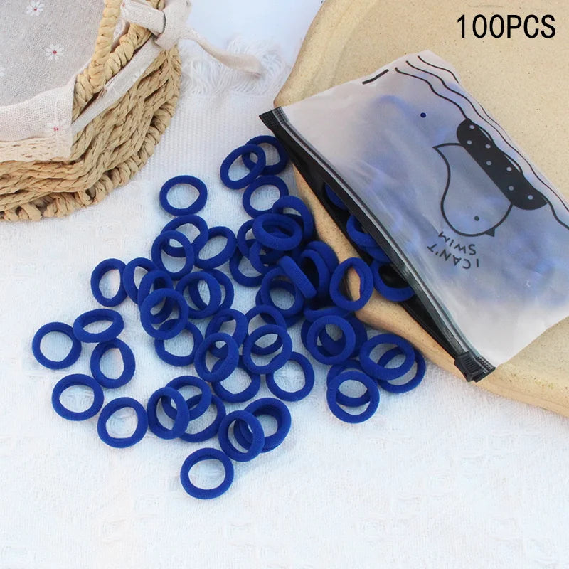 20/50Pcs/Set Girls Colorful Nylon Small Elastic Hair Bands Kids Cute Bow Hair Bands Ponytail Holder Headband Hair Accessories