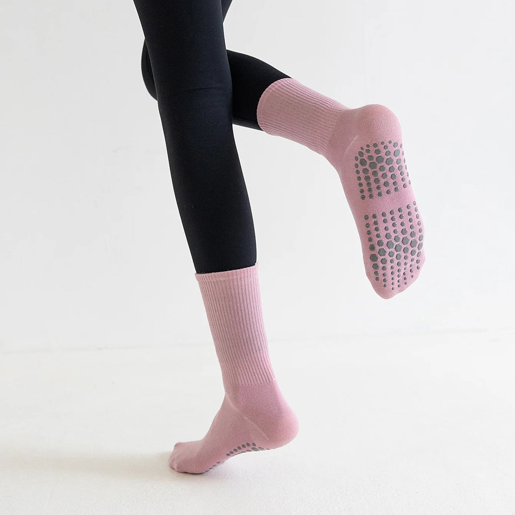 1Pair Yoga Socks for Women Nylon Pure Cotton Non Slip Section Bandage Sports Ballet Dance Sock Moisture Absorption Perspiration