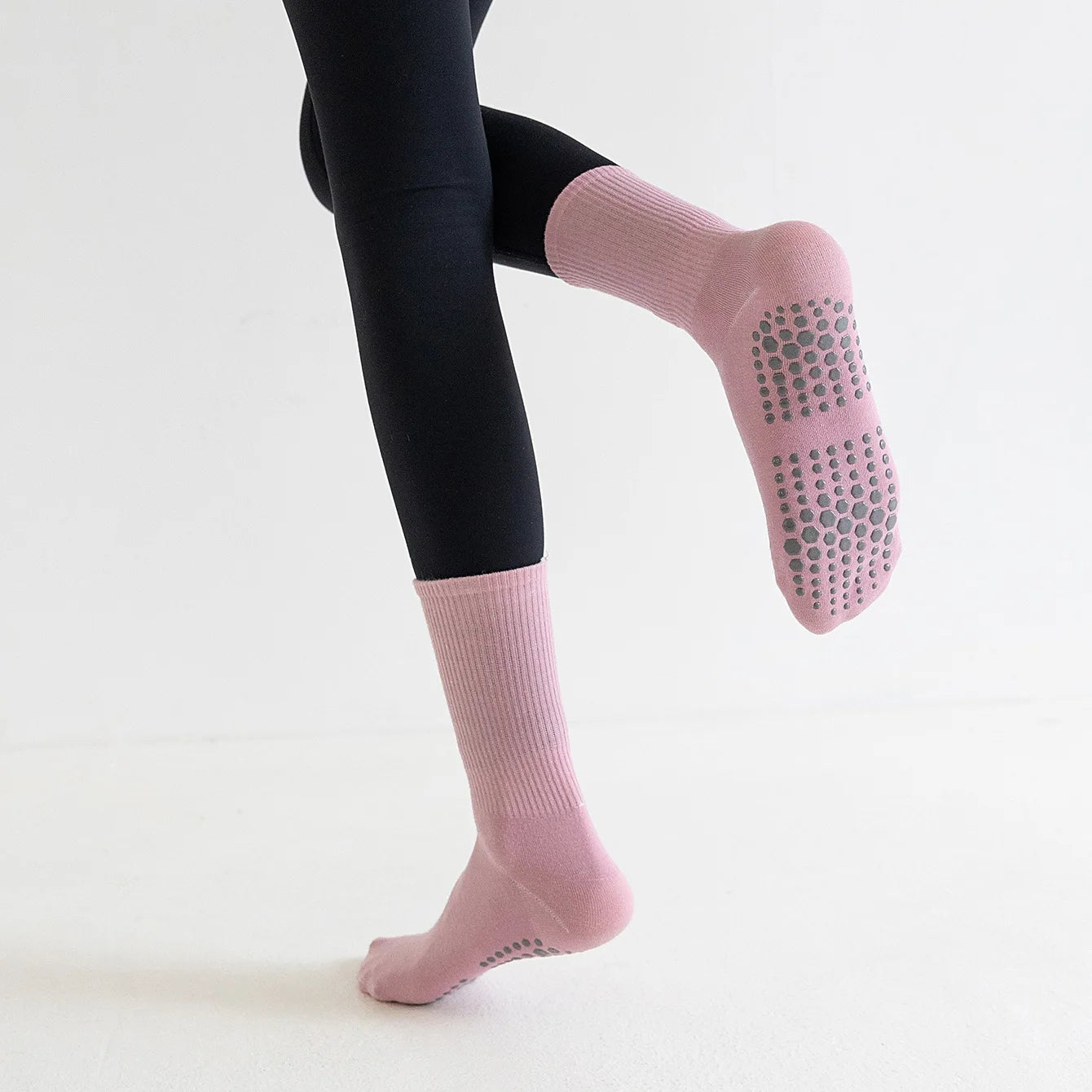 1Pair Yoga Socks for Women Nylon Pure Cotton Non Slip Section Bandage Sports Ballet Dance Sock Moisture Absorption Perspiration