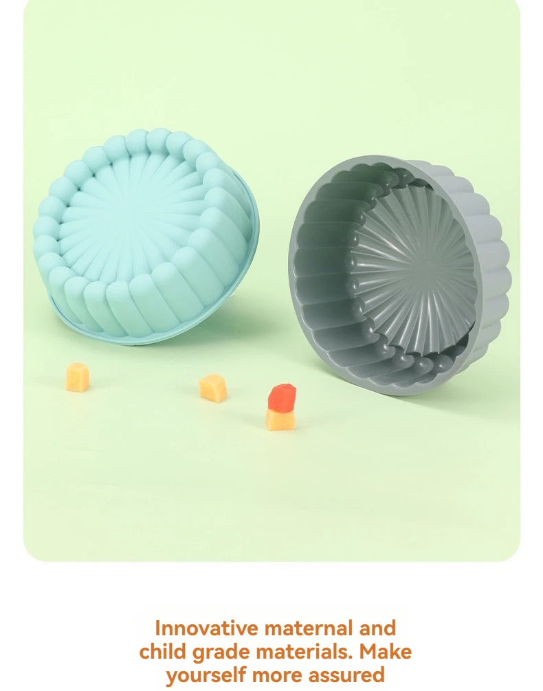 Silicone Sunflower Silhouette Cake Mold Round Diy Baking Molds Multi Purpose High Temperature Resistant Silicone Cake Mold Tools