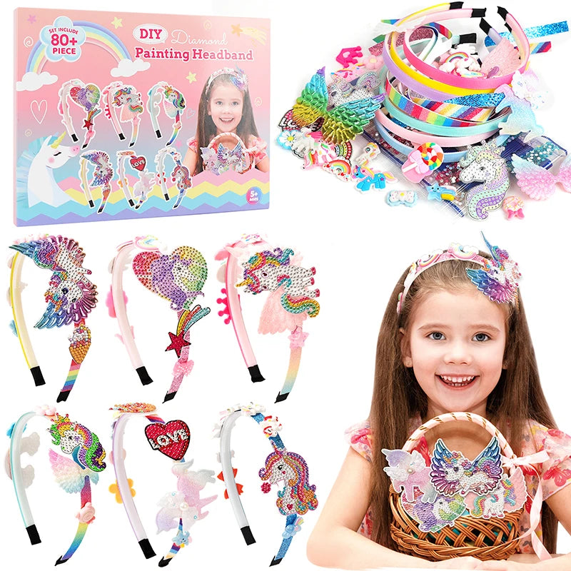 Hair Accessories for Girls-Arts and Crafts Gift DIY Headband Making Kit Gifts Headband Making Kit for Girls - Make Your Own Fash
