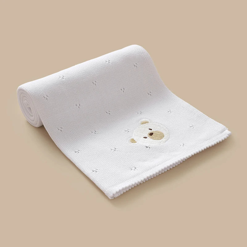 Baby Blanket Knit Newborn Infant Boys Girls Cotton Month Stroller Nursery Travel Swaddle Wrap 100*80cm Children Bedding Cellular