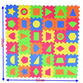 3D Diy EVA Puzzles Toys Kids Baby Puzzle Mats 55 * 55MM or 90mm*90cm Carpet Babies Education  Foam Learning Shape Toy