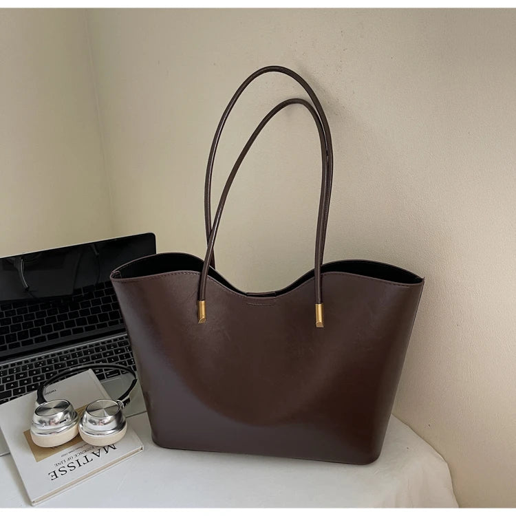 2025 Fashion Tote Bags for Women Versatile Commuting Women's Handbags PU Hasp Large Capacity Shoulder Bags High Quality
