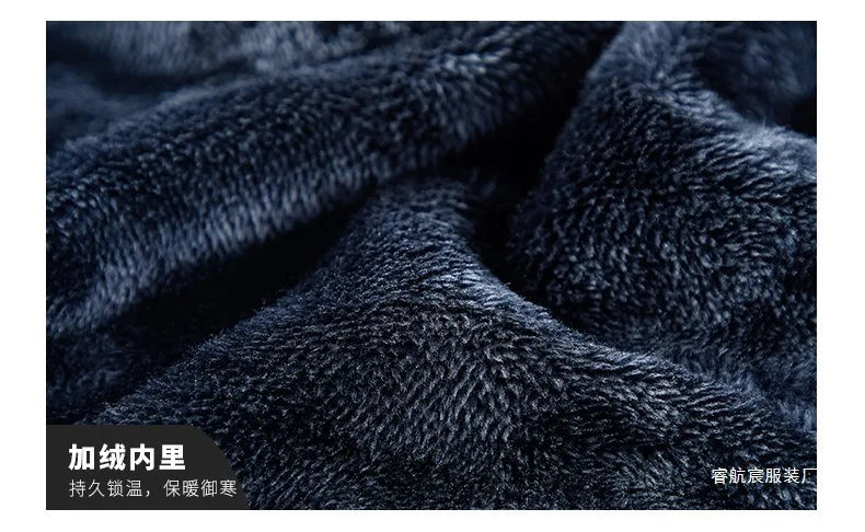 Men's Autumn Winter Fleece Jacket European-Style Hooded Warm Outdoor Thickened Couples' Coats New Arrivals