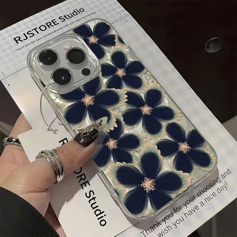 Purple Floral Patterns Phone Case For Xiaomi Redmi Note 14 13 12 Pro Plus 5G 12S 11S 10 Redmi 12 13C 14C 4G Shockproof Cover