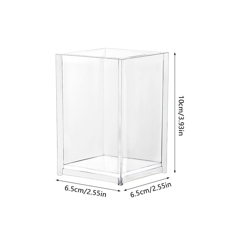 Make Up Organizer Plastic Makeup Brush Pot Storage Acrylic For Cosmetics Holder Desk Cosmetic Storage Container