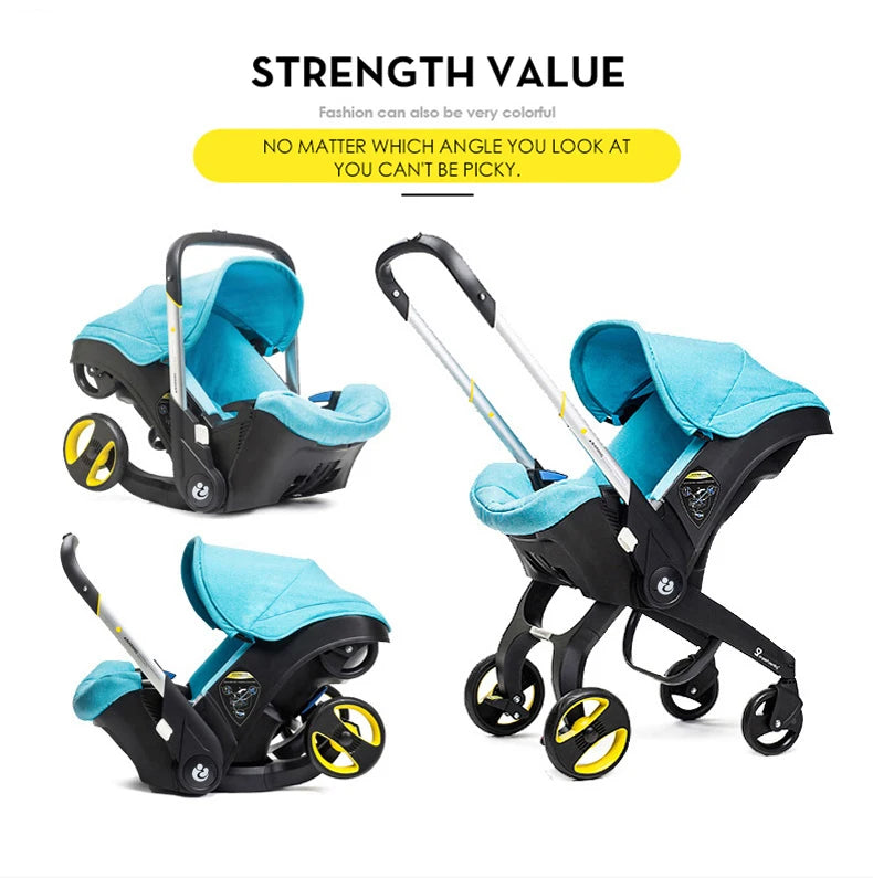 Baby Stroller 3 in 1 With Car Seat Infant Cart High Landscope Folding Baby Carriage Prams For Newborn Travel Stroller 4 in 1