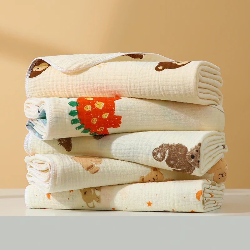 80x80cm Baby Receive Blanket for Newborn Cotton Muslin Swaddle Blanket Bedding Infant Bath Towel Baby Items Mother Kids