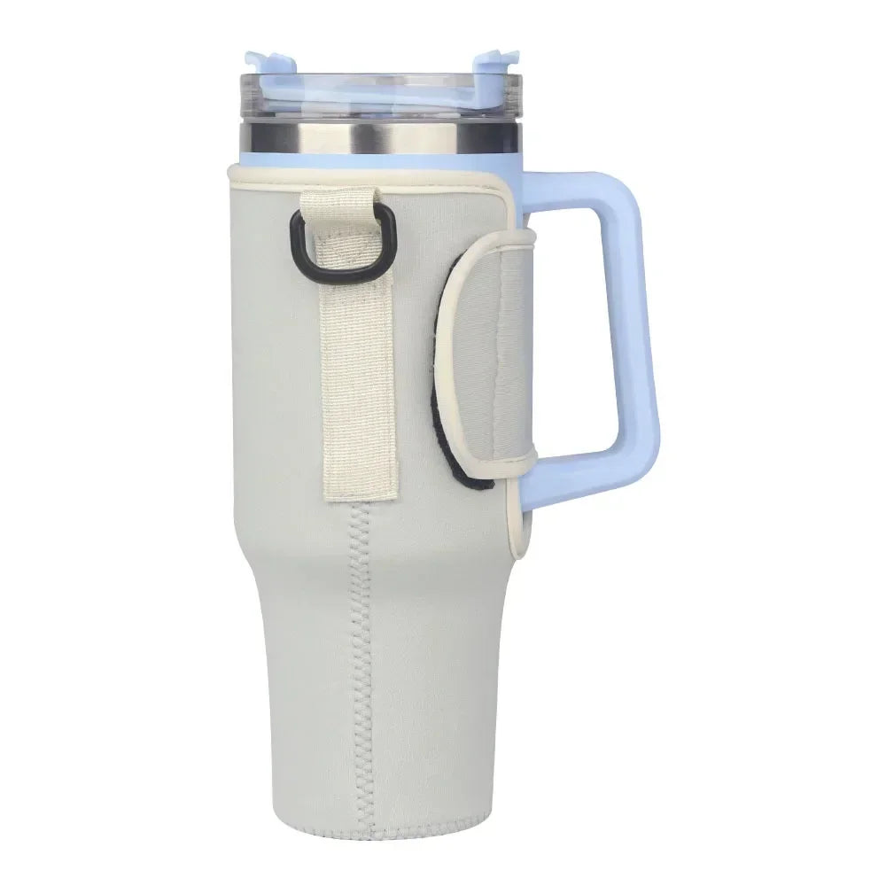 40oz Water Bottle Carrier Bag Pouch Cover for Thermos Water Bottle Holder Adjustable Shoulder Strap Mug Cover