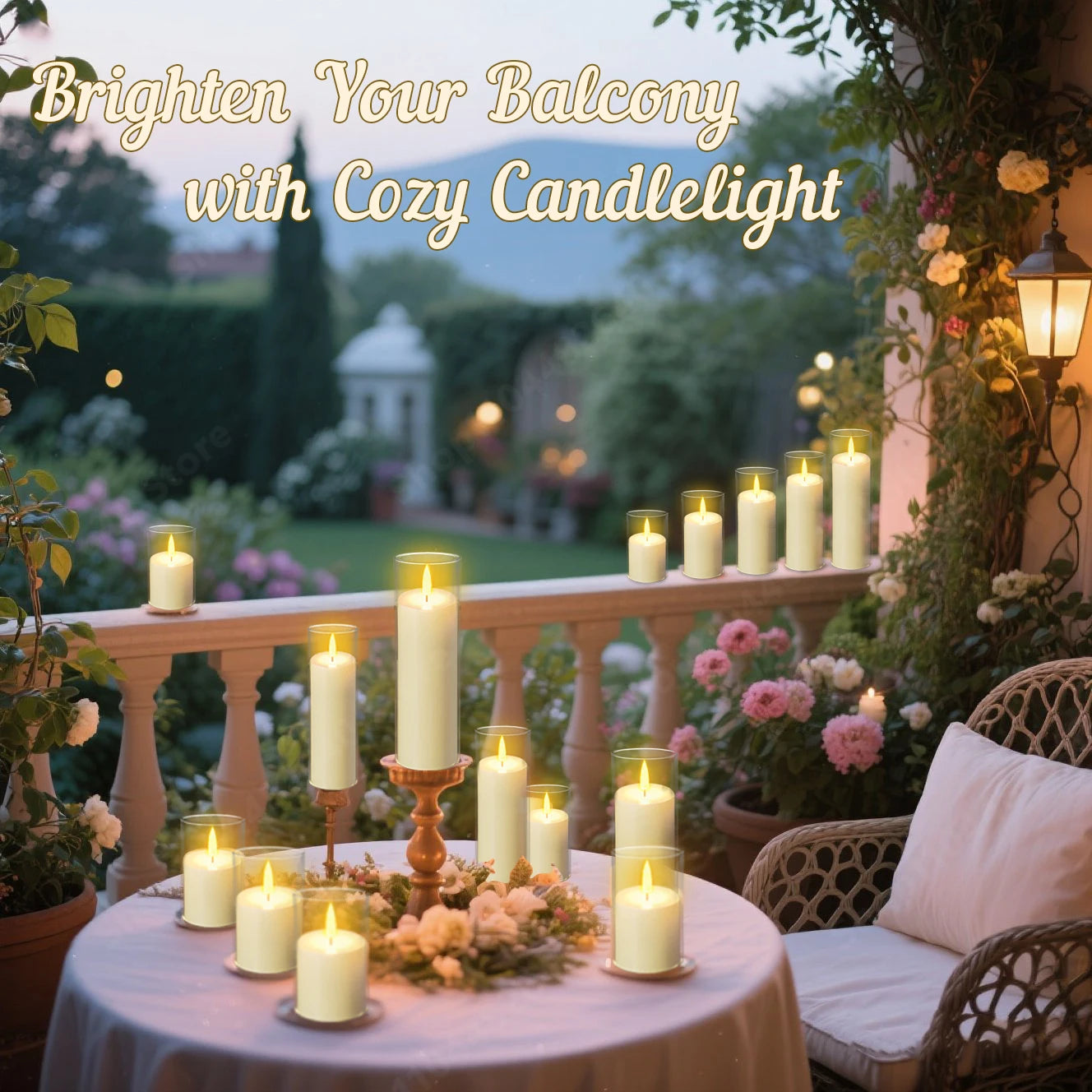 10-240Pcs LED Pillar Candles Wedding Flameless Candle with Battery Powered Flickering Candle Concert Birthday Party Table Decor