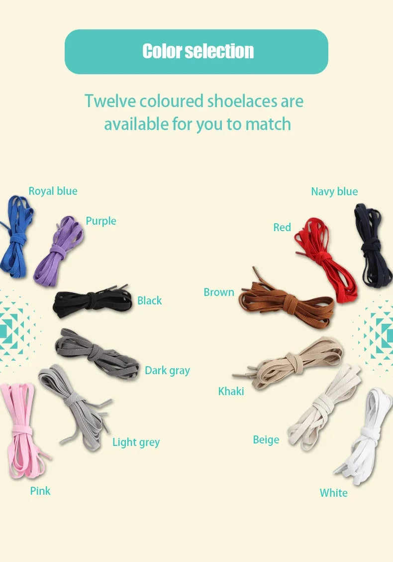 No Tie Shoe Laces Outdoor Sports Shoelaces Without Ties Elastic Laces Sneakers for Kids Adult Unisex Shoelace Shoes Accessories