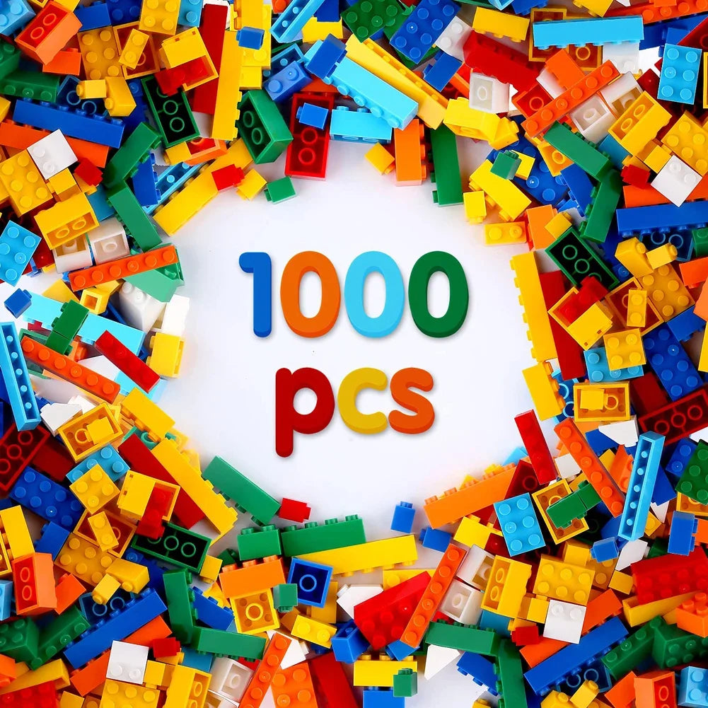1000/500/300pcs Building Blocks City DIY Creative Building Blocks Compatible Building Blocks Large Base Plate Educational Child