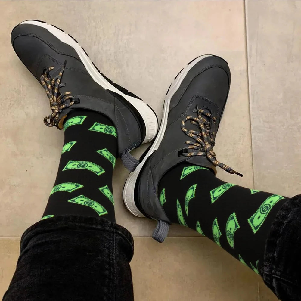 5 Pairs New High Quality Combed Cotton Men Socks Women Happy Fashion Novelty Skateboard Crew Casual Funny Socks for Men