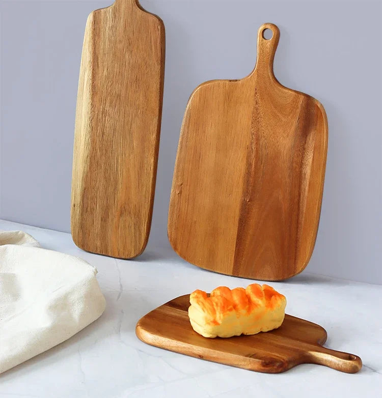 High Quality Kitchen Wooden Chopping Blocks Beech Cutting Board Pizza Bread Fruit Sushi Tray Hangable Screative Kitchen Tool