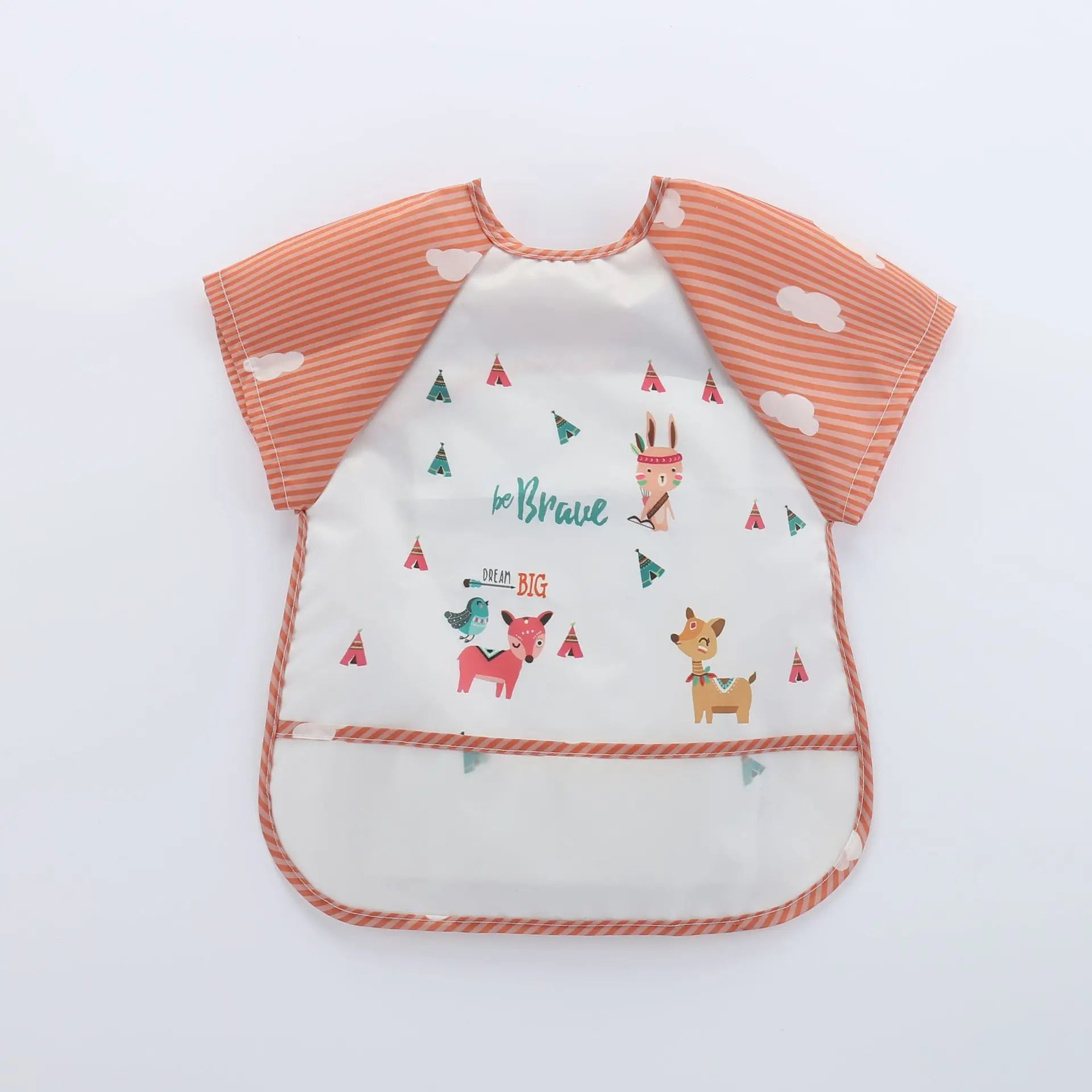 Waterproof EVA Full Sleeve Baby Bibs Children Apron Long Sleeve Feeding Smock Kids Eating Breastplate Infant Scarf Clothing