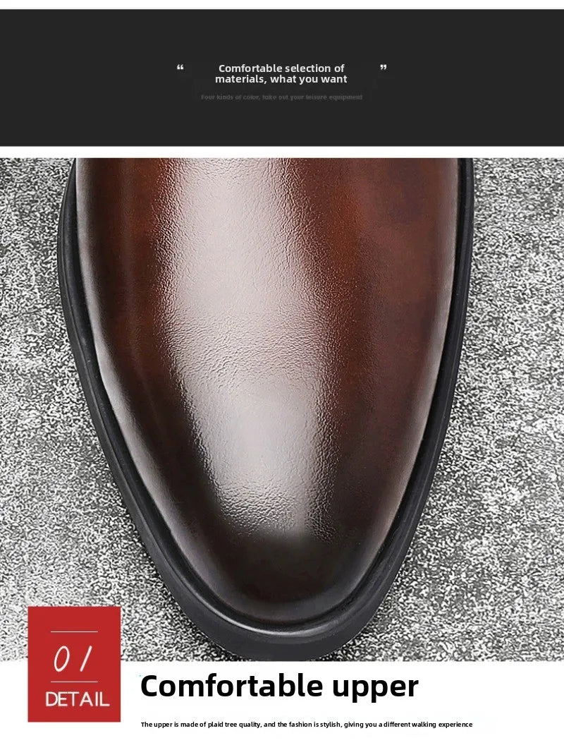 Men Shoes Classics Red Sole Leather Shoes Italian Brand Casual Shoe British Business Formal Dress Shoes Men's Loafers Big Size48