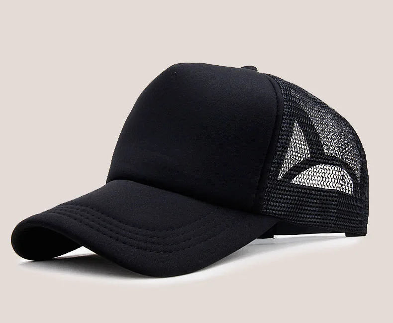 Unisex Cap Casual Plain Mesh Baseball Cap Adjustable Snapback Hats For Women Men Hip Hop Trucker Cap Streetwear Dad Hat