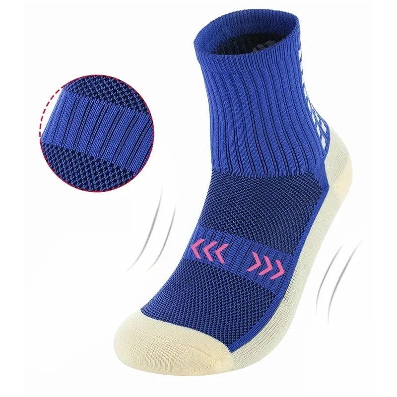 Anti-Slip Football Socks Men Women Sports Socks Breathable Silicone Bottom Soccer Outdoor Sport Running Cycling Grip Socks