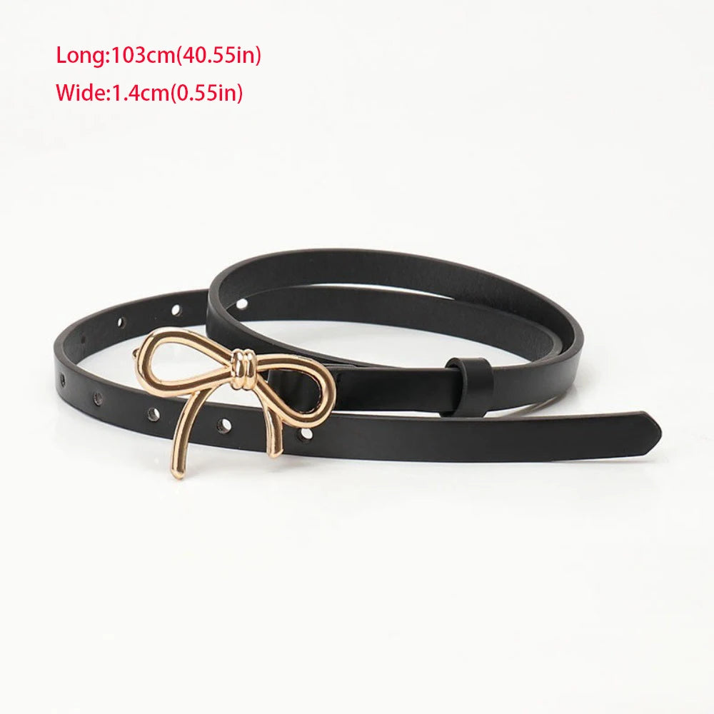 Waist Decoration Versatile Leather Belt Casual Simple Thin Waist Strap Luxury Design Slide Buckle Belt For Women