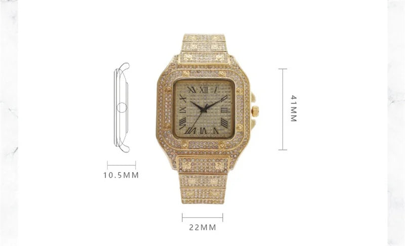 2025 Fashion Watches for Men Women Iced Out Watch Man Luxury Diamond Watch Unisex Quartz Wristwatches Relogio Gift Drop Shipping