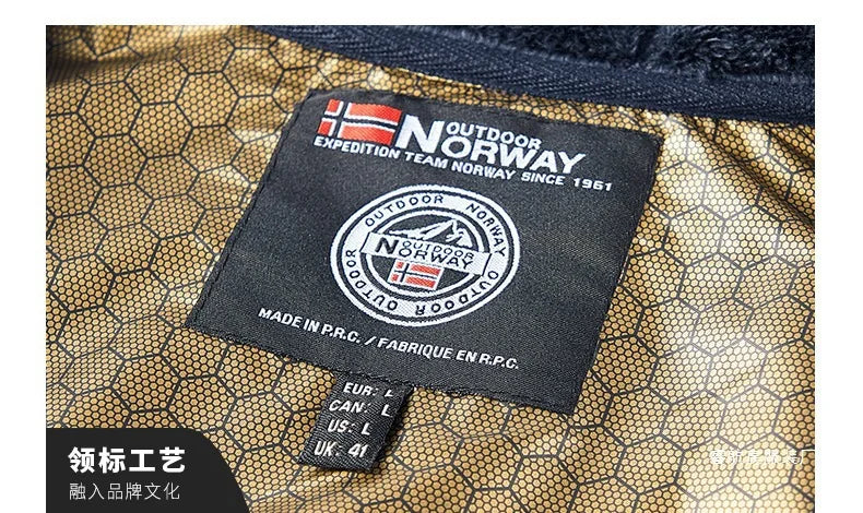 Men's Autumn Winter Fleece Jacket European-Style Hooded Warm Outdoor Thickened Couples' Coats New Arrivals