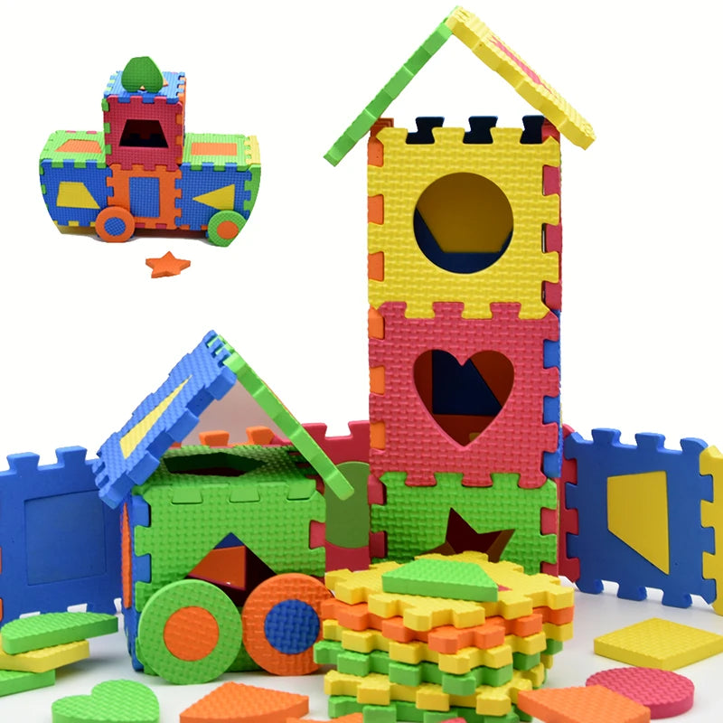3D Diy EVA Puzzles Toys Kids Baby Puzzle Mats 55 * 55MM or 90mm*90cm Carpet Babies Education  Foam Learning Shape Toy