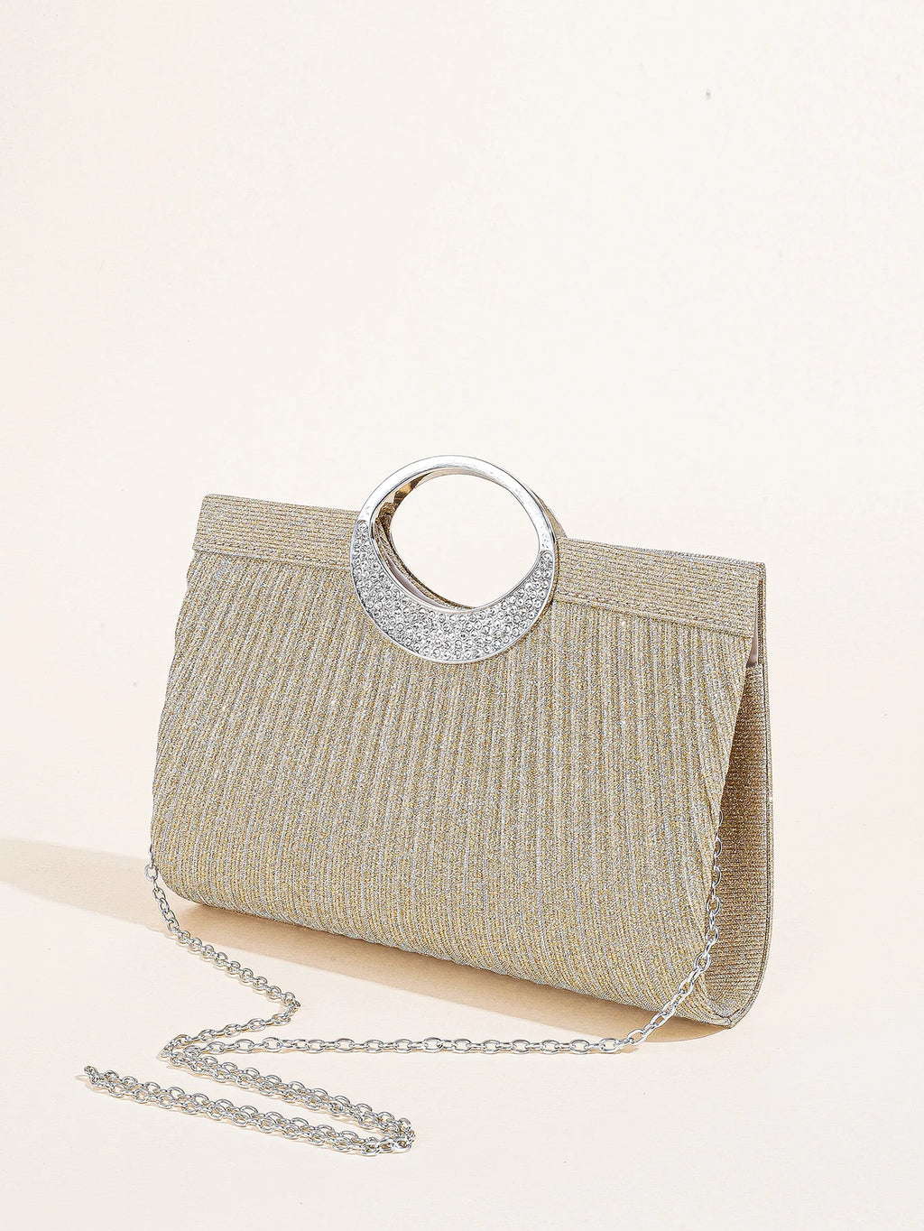 Women Crystal Oval  Handle Glitter Clutch Purses for Women Evening Bags Party Clutches Wedding Purses Cocktail Prom Handbags