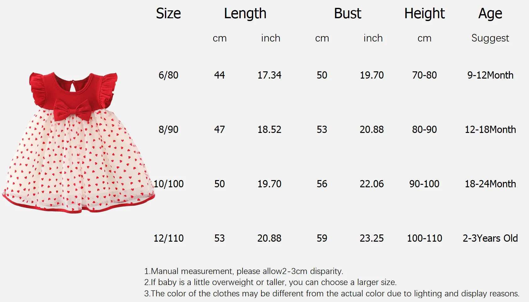 Baby Girl Red Dress Heart Embroidered Mesh Bow Tutu Dress Kids Birthday Party Clothes