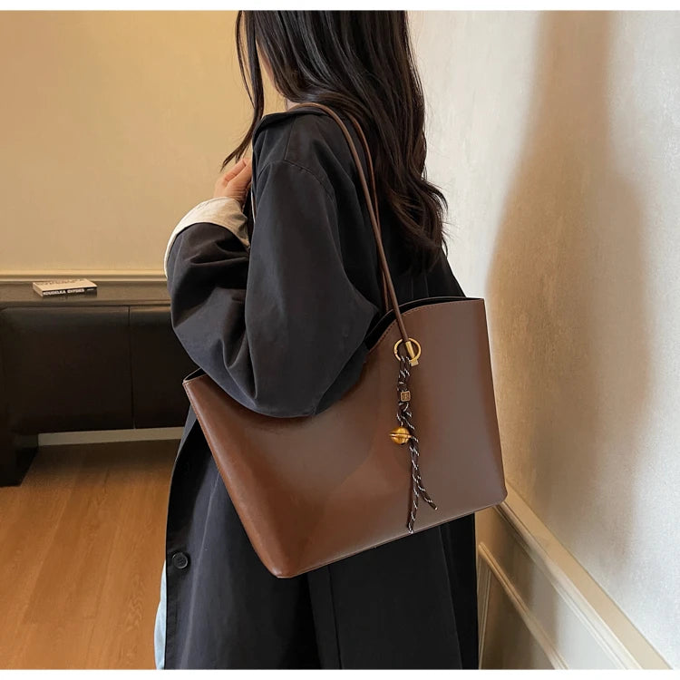 2025 Fashion Tote Bags for Women Versatile Commuting Women's Handbags PU Hasp Large Capacity Shoulder Bags High Quality