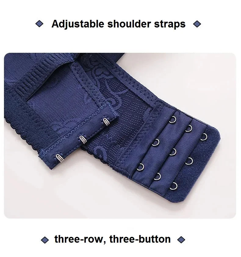 New Women Mom Bra Large Size Thin Cup Elderly Women Female Full-cup Brassiere Non-magnetic Non-steel Ring Ladies Mom Underwear