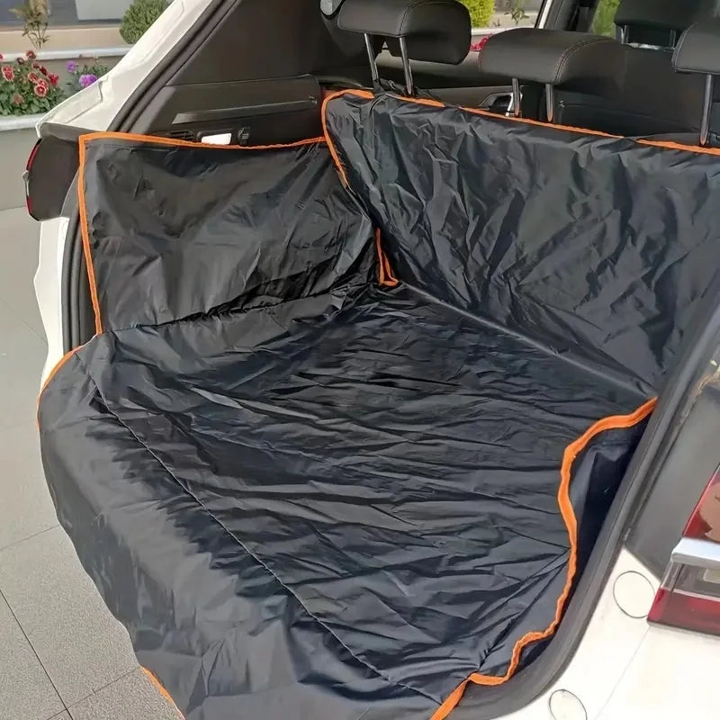 Durable Polyester Auto Trunk Mat for Pets - Non-Slip, Scratch-Resistant, Easy-Clean Mat for SUVs and Cars, Pet Safety Mat