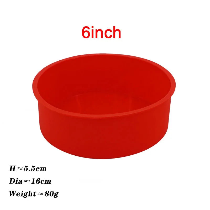 4 5 6 7 8 10 Inch Round Cake Mold Silicone Molds for Cakes Nonstick Cake Pan Baking Forms Pastry Mold