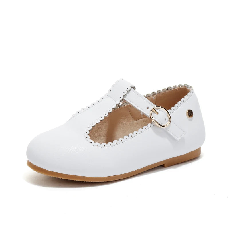 AS New Kids Shoes Children Beige Shoes Baby Boys Leather Shoes Toddler Princess Flats Girls Oxford Fashion Platform Mary Jane