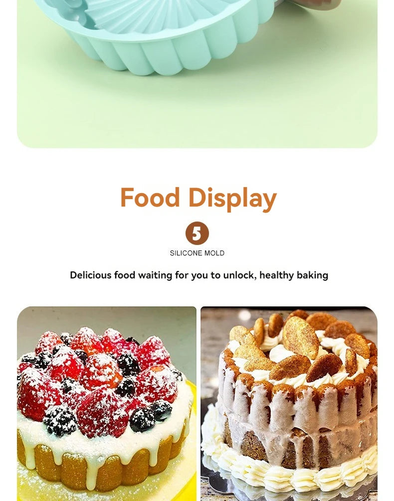 Silicone Sunflower Silhouette Cake Mold Round Diy Baking Molds Multi Purpose High Temperature Resistant Silicone Cake Mold Tools