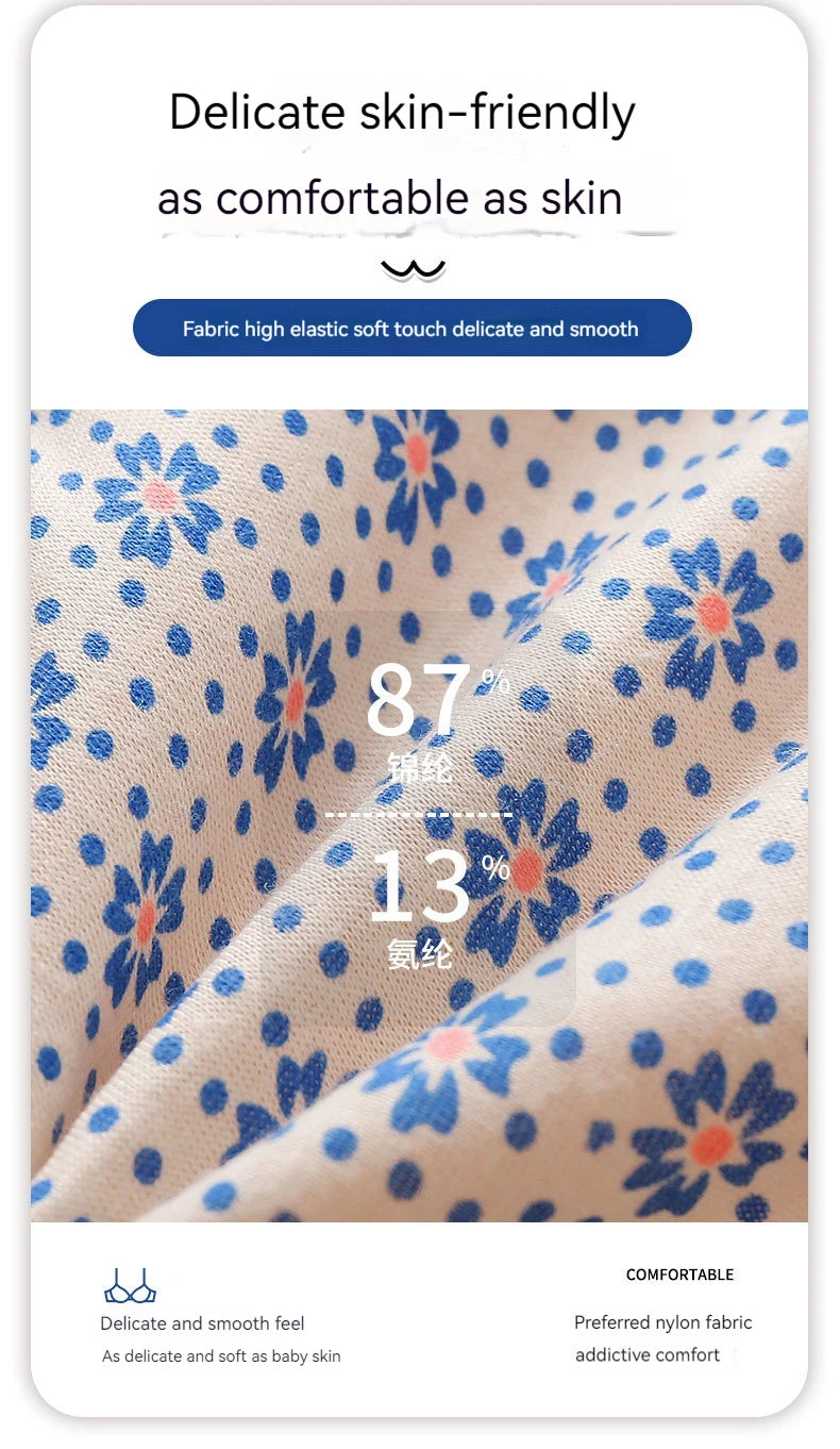 Comfortable & Stylish Nursing Bras for Pregnant Nursing Mothers New sexy printed Thin Bra Comfortable Wire-free Nursing Bra