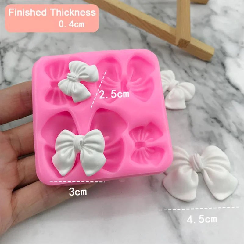 1 Pcs Cake decoration tools, pastry kitchen baking accessories, bowknot resin art mold, silicone mold