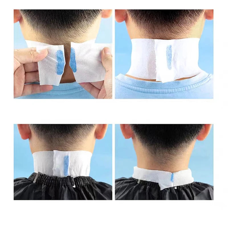 White Neck Strips Disposable Hair Cutting Accessory Stretchy 1Roll Neck Paper Adjustable Barber Dedicated Salon Hairdressing