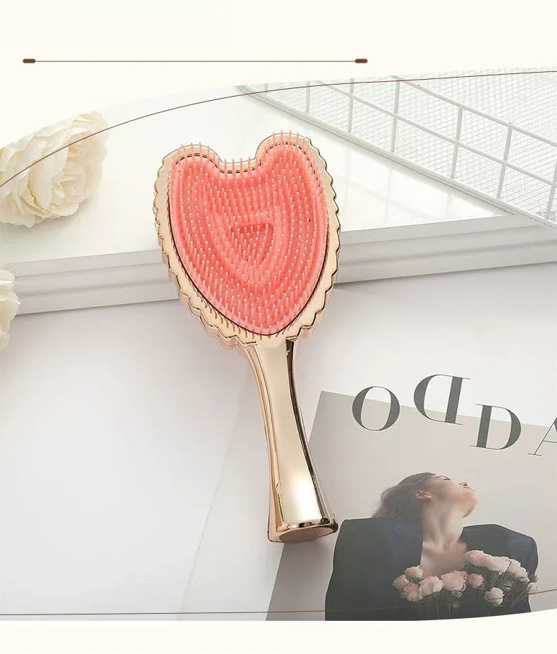 Professional Anti-Knot Comb Mini Angel Hair Smoothing Comb Anti-static Massage Scalp Comb Portable Salon Hairdressing Tool