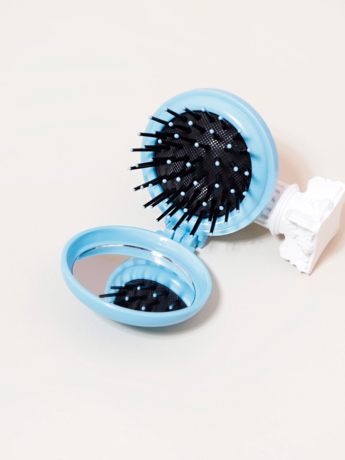 1PCS Small size Comb with Folding Mirror Travel Portable Massage Folding Comb Women's Hair Brush Styling Tool