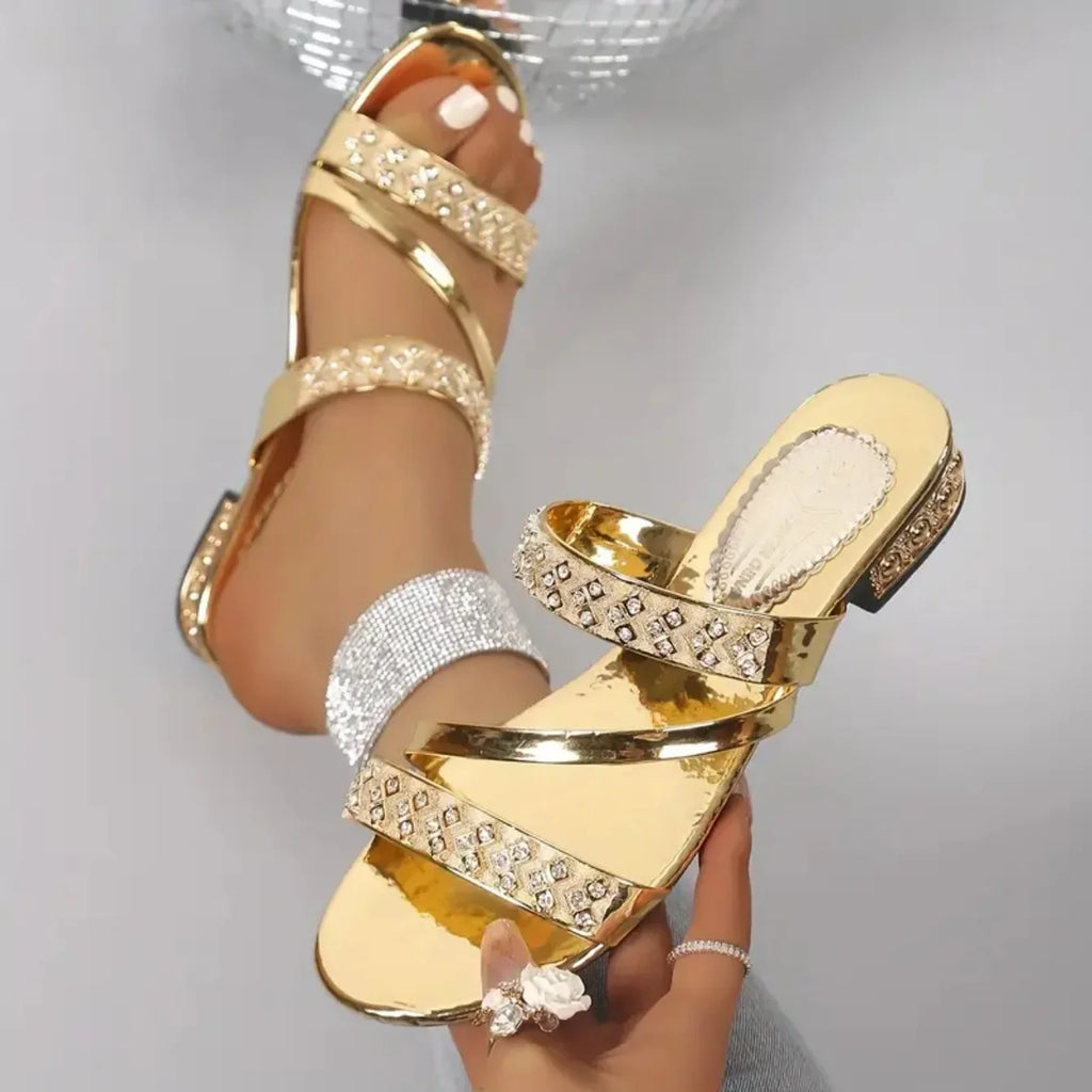 Summer Women Slippers Square Head Snake Pattern Shoes New Flat Bottom Slippers Women Transparent Belt Sandals Slides Women