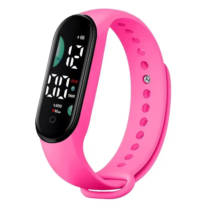 Fashion Sports Watch Electronic LED Digital Wristwatch for Women Casual Simple Silicone Touch Waterproof Bracelet Clock