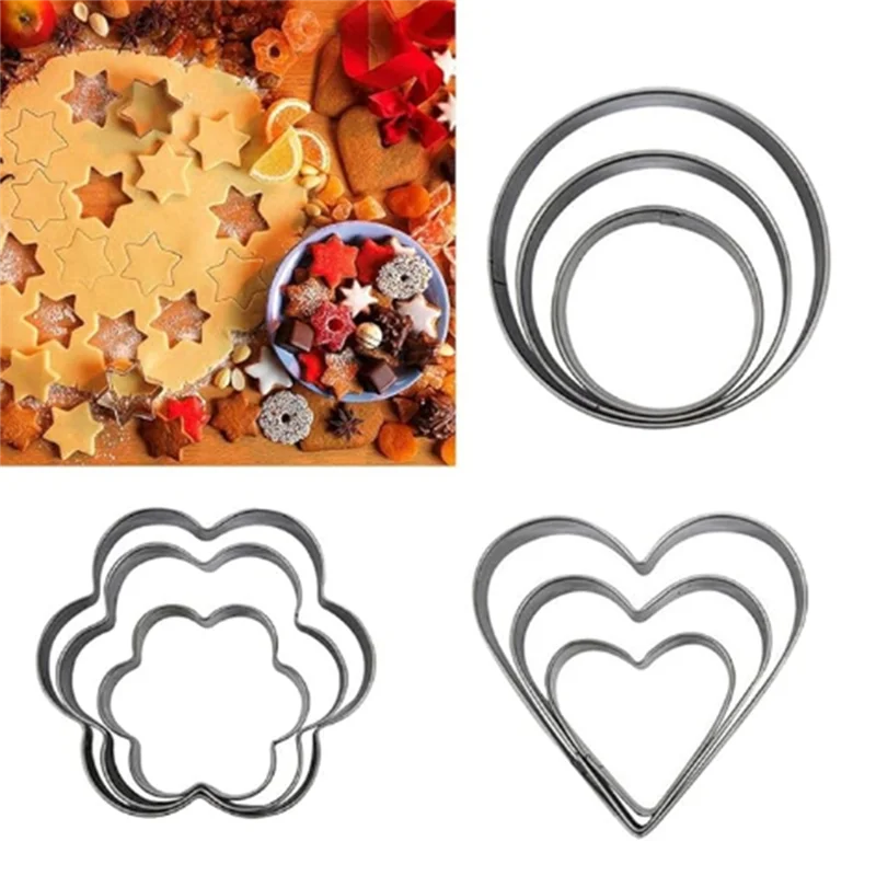 A36T-DIY Cake Decorating Tools,Biscuit Mould Portable Cake Fondant Mold Cookie Cutter Mold Kitchen Gadgets Baking Accessories