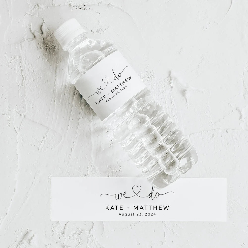 Personalized Wedding Water Bottle Label Birthday Party Thank You Water Bottle Sticker Bridal Shower Welcome Gift Wedding Decor